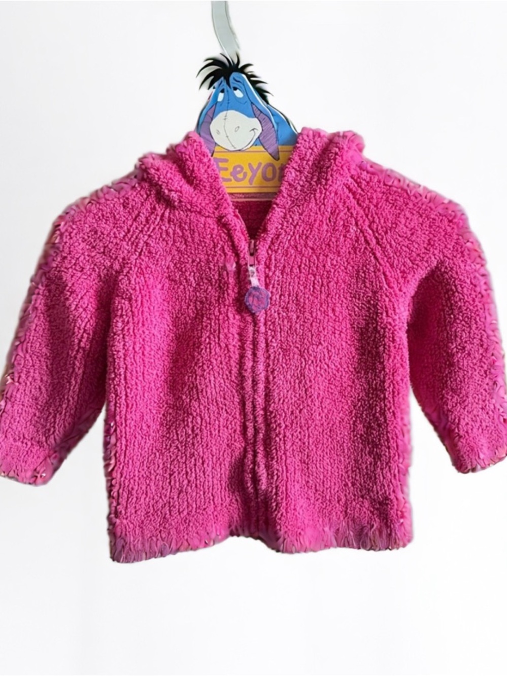 VTG B.U.M. Equipment Infant Pink Sherpa Zip Hoodie 18M “B.U.M Kids” Cozy Sweater